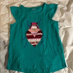 Gymboree Teal Tank Top with Colorful Beetle Design